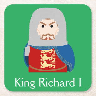 Richard I (das Lionheart) König von England Rechteckiger Pappuntersetzer