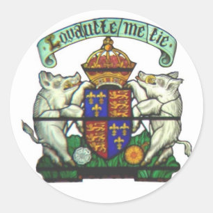 Richard-III-Mottoschablone Runder Aufkleber