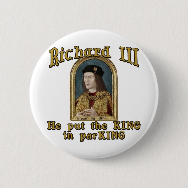 Richard III setzte den König in Parkt-shirt ein Button (Vorderseite)
