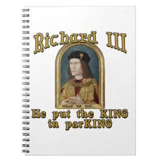 Richard III setzte den König in Parkt-shirt ein Notizblock