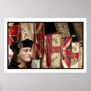 Richard III und Leicester-Kathedralenflaggen Poster