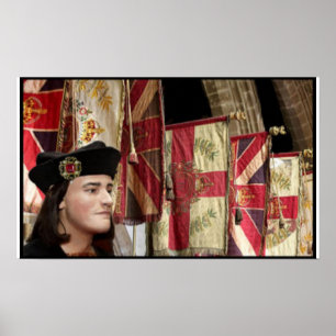 Richard III und Wappenkunde-Flaggen Poster