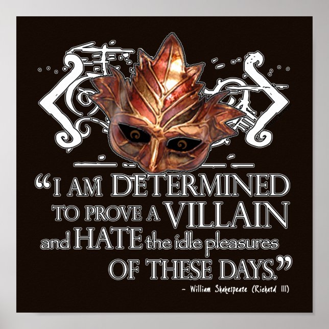 Richard III Zitat Poster (Vorne)