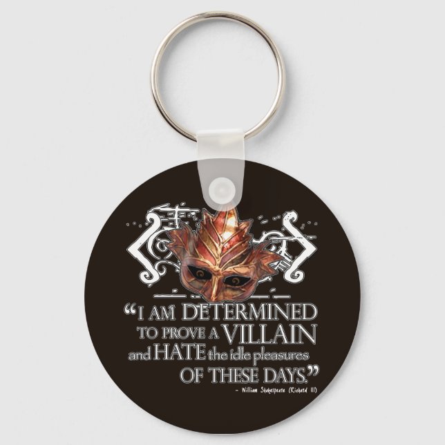 Richard III Zitat Schlüsselanhänger (Vorderseite)