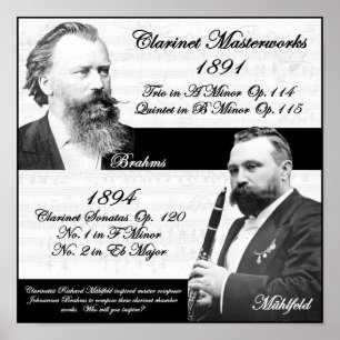 Richard Mühlfeld  Brahms Poster