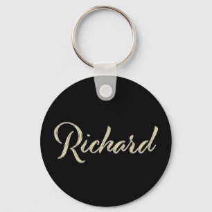 Richard Name Whitegold Button Schlüsselger Schlüsselanhänger