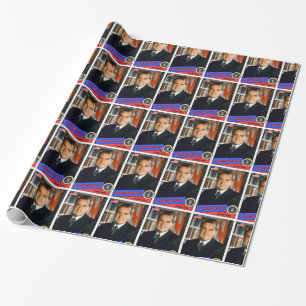 Richard Nixon Baseballkarte Geschenkpapier