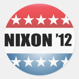 RICHARD NIXON RUNDER AUFKLEBER