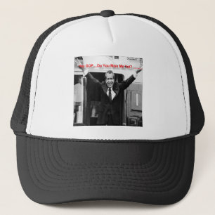 Richard Nixon "Vermisst du mich schon?" Lustige Ge Truckerkappe