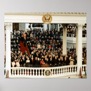 Richard Nixon wird im Jahre 1969 vereidigt Poster