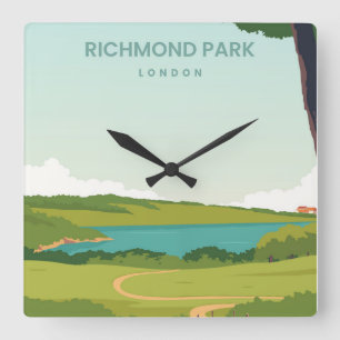 Richard Park London Quadratische Wanduhr