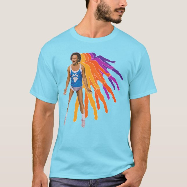 Richard Simmons Retro Sweatin' Rainbow T-Shirt (Vorderseite)