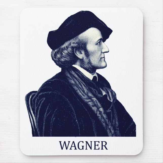 Richard Wagner, blau Mousepad (Vorne)