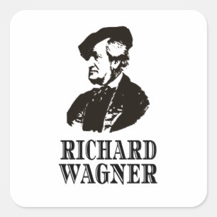 Richard Wagner Classical Music Composer Classic Quadratischer Aufkleber