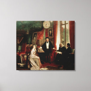 Richard Wagner mit Franz Liszt und Liszts daught Leinwanddruck