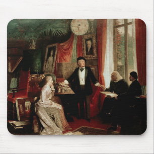 Richard Wagner mit Franz Liszt und Liszts daught Mousepad