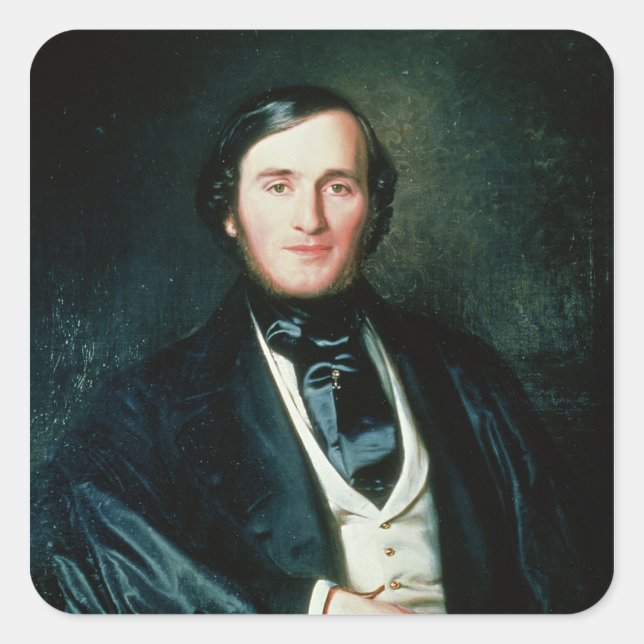 Richard Wagner Quadratischer Aufkleber (Vorderseite)