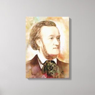 Richard Wagner über Leinwand - Wasserfarbenstil