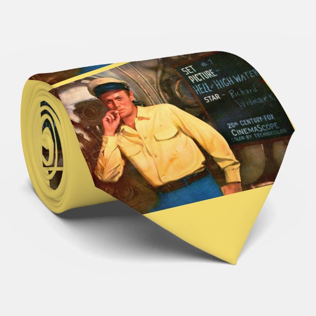 Richard Widmark ad for "Hell and High Water" print Krawatte (Gerollt)