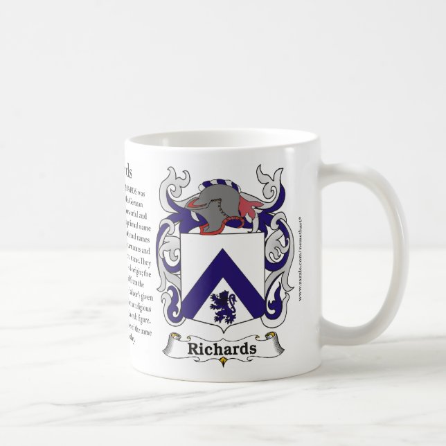 Richards Familienwappen einschließlich die Kaffeetasse (Rechts)