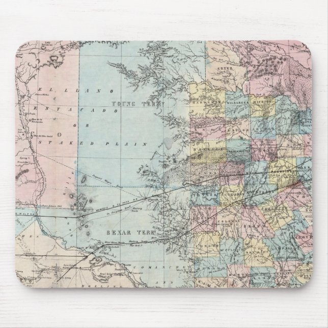 Richardsons neue Karte des Staat von Texas Mousepad (Vorne)