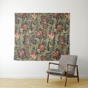 Riche brocart de tapisserie florale antique victor