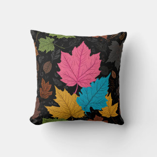 Riche et heureux coussin de feuille d'érable
