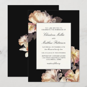 Riche Moody Floral Faire-part de mariage