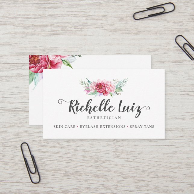 Richelle Luiz Gewohnheits-Visitenkarten Visitenkarte (Vorderseite/Rückseite Beispiel)