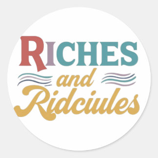 Riches and albern Aufkleber