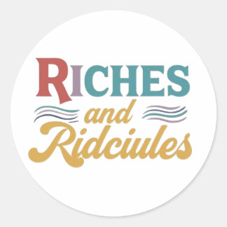 Riches and albern Aufkleber