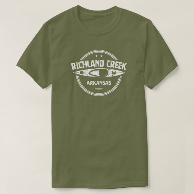 Richland Creek Arkansas Kayaking T-Shirt (Design vorne)