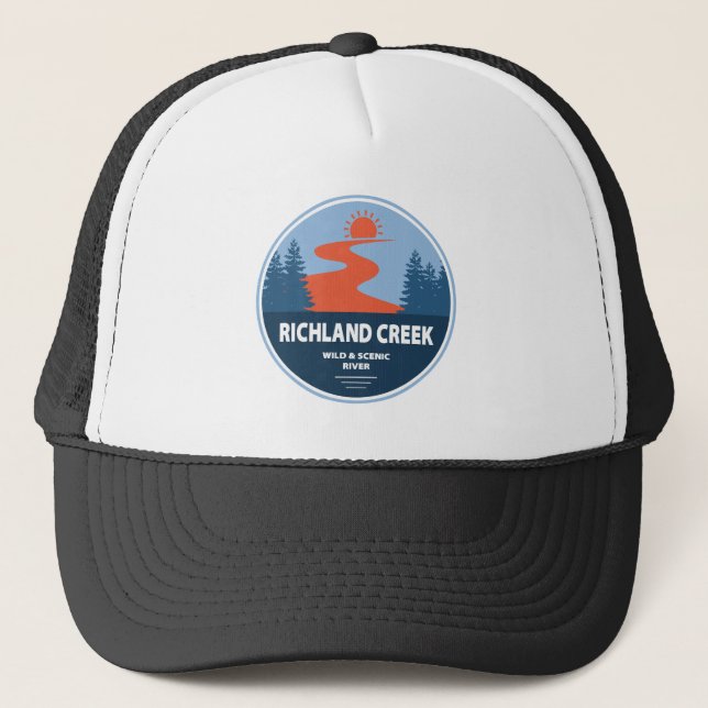 Richland Creek Arkansas Wilder und Landschaftliche Truckerkappe (Vorderseite)