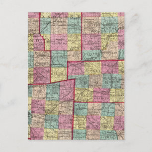 Richland und Wayne Landkreise Postkarte