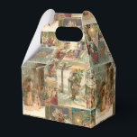 Richly Detailed Vintag Father Christmas Collage Geschenkschachtel<br><div class="desc">Elegante,  detailreich und aufwändig Vintage Urlaubssammlung mit nahtlosem Muster restaurierter Viktorianischer Weihnachtskarten mit Szenen von Weihnachten im Schnee,  mit Kindern,  mit Engeln und in seinem Schlitten mit goldenen und silbernen Highlights und Verzierungen.</div>