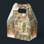 Richly Detailed Vintag Father Christmas Collage Geschenkschachtel<br><div class="desc">Elegante,  detailreich und aufwändig Vintage Urlaubssammlung mit nahtlosem Muster restaurierter Viktorianischer Weihnachtskarten mit Szenen von Weihnachten im Schnee,  mit Kindern,  mit Engeln und in seinem Schlitten mit goldenen und silbernen Highlights und Verzierungen.</div>