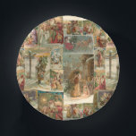 Richly Detailed Vintag Father Christmas Collage Pappteller<br><div class="desc">Elegante,  detailreich und aufwändig Vintage Urlaubssammlung mit nahtlosem Muster restaurierter Viktorianischer Weihnachtskarten mit Szenen von Weihnachten im Schnee,  mit Kindern,  mit Engeln und in seinem Schlitten mit goldenen und silbernen Highlights und Verzierungen.</div>