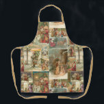 Richly Detailed Vintag Father Christmas Collage Schürze<br><div class="desc">Elegante,  detailreich und aufwändig Vintage Urlaubssammlung mit nahtlosem Muster restaurierter Viktorianischer Weihnachtskarten mit Szenen von Weihnachten im Schnee,  mit Kindern,  mit Engeln und in seinem Schlitten mit goldenen und silbernen Highlights und Verzierungen.</div>