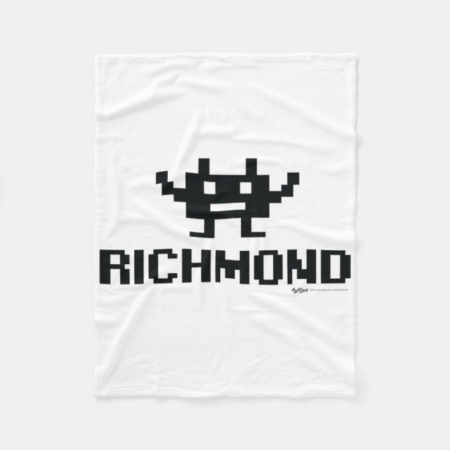 Richmond 8-bit Gamer City  Fleecedecke (Vorderseite)