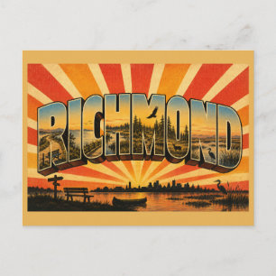 Richmond BC Vintage Reise Kunst  Postkarte