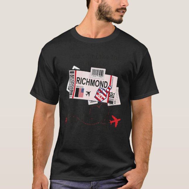 Richmond Girl Richmond Boarding Pass T-Shirt (Vorderseite)