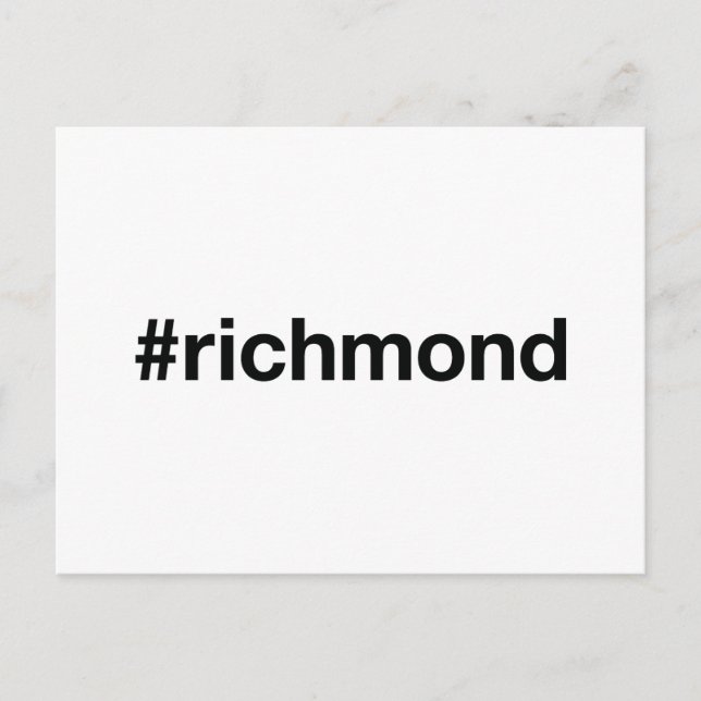 RICHMOND Hashtag Postkarte (Vorderseite)