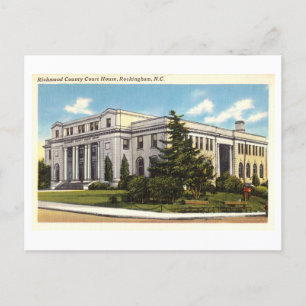 Richmond Landkreis Court House in Rockingham, NC Postkarte