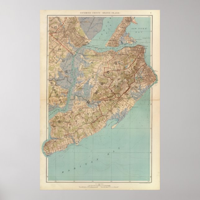Richmond Landkreis und Staten Island Poster (Vorne)