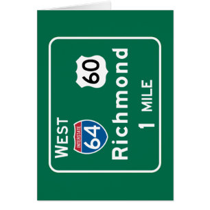 Richmond, panneau routier de VA