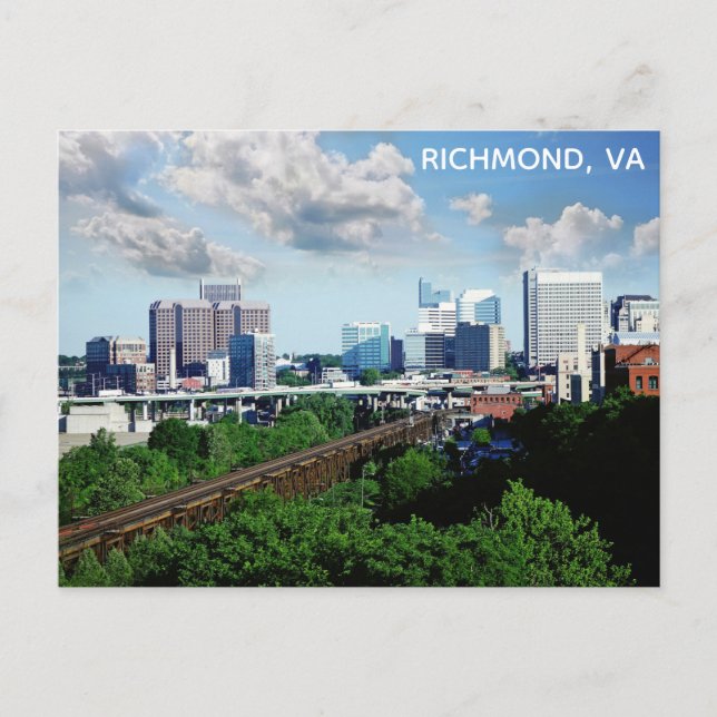 Richmond Virginia City Skyline Travel Foto Postkarte (Vorderseite)
