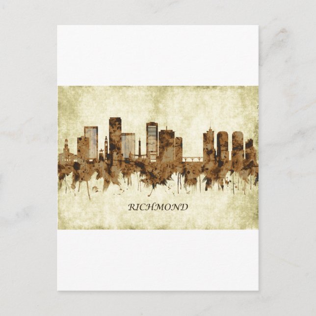 Richmond Virginia Cityscape Einladungspostkarte (Vorderseite)