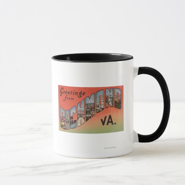 Richmond, Virginia - Große Briefszenen 3 Tasse (Rechts)