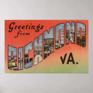 Richmond, Virginia - große Buchstabe-Szenen 2 Poster