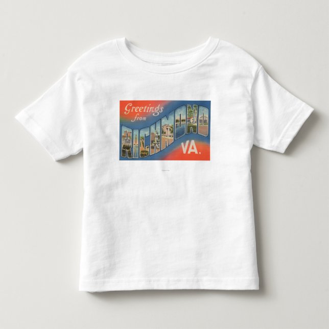 Richmond, Virginia - große Buchstabe-Szenen 4 Kleinkind T-shirt (Vorderseite)